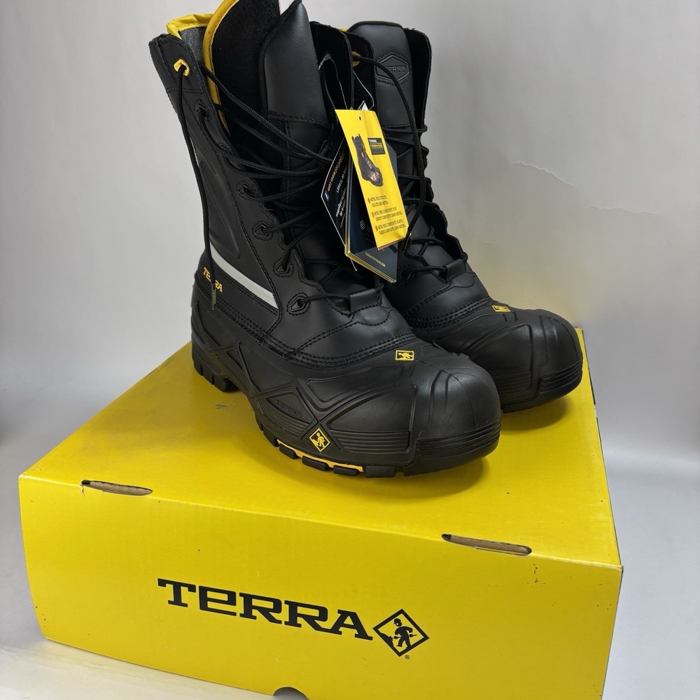 Terra Crossbow Boots Waterproof Winter Safety Composite Toe Black 915605 Size 10